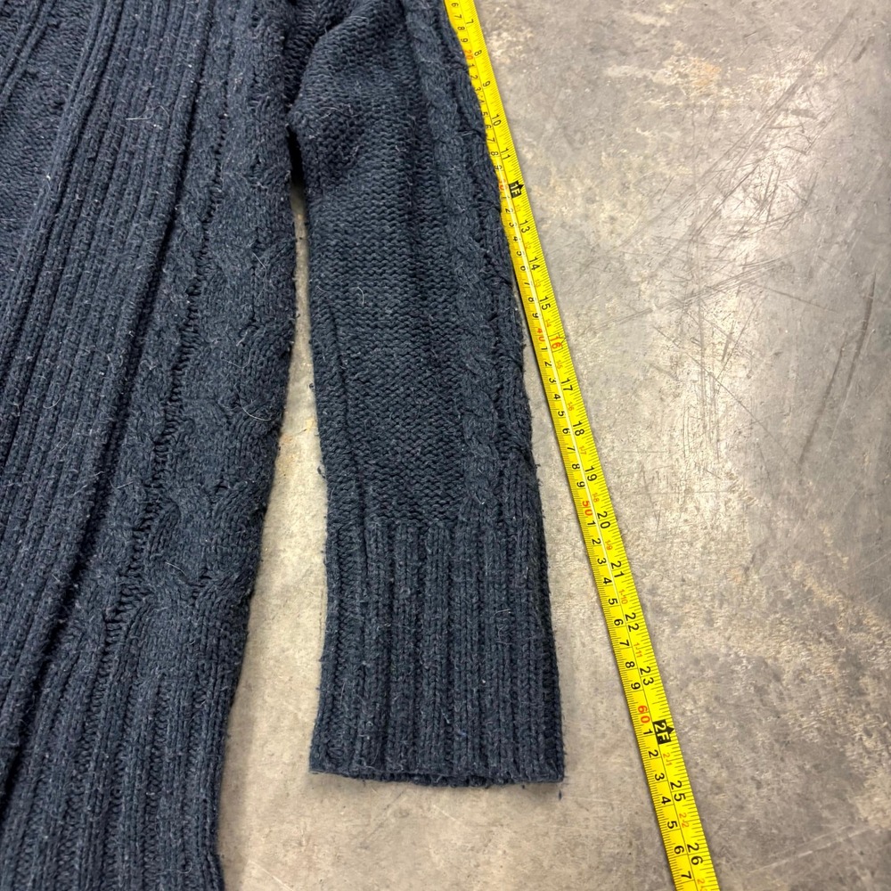 Sonoma Life Style Womens Navy Blue Cable Knit Shawl Collar Open Cardigan Size M - Picture 4 of 7
